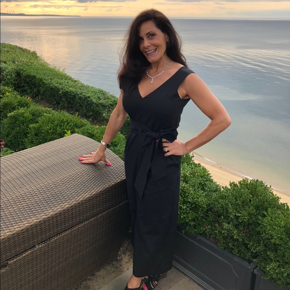 J. Crew black cotton jumpsuit Runs Big
